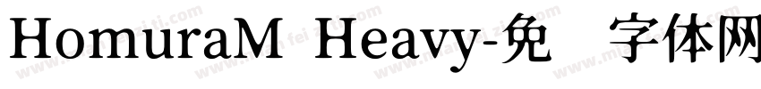 HomuraM Heavy字体转换